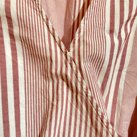 Madewell Red Stripe Wrap Top M - Picture 4 of 7